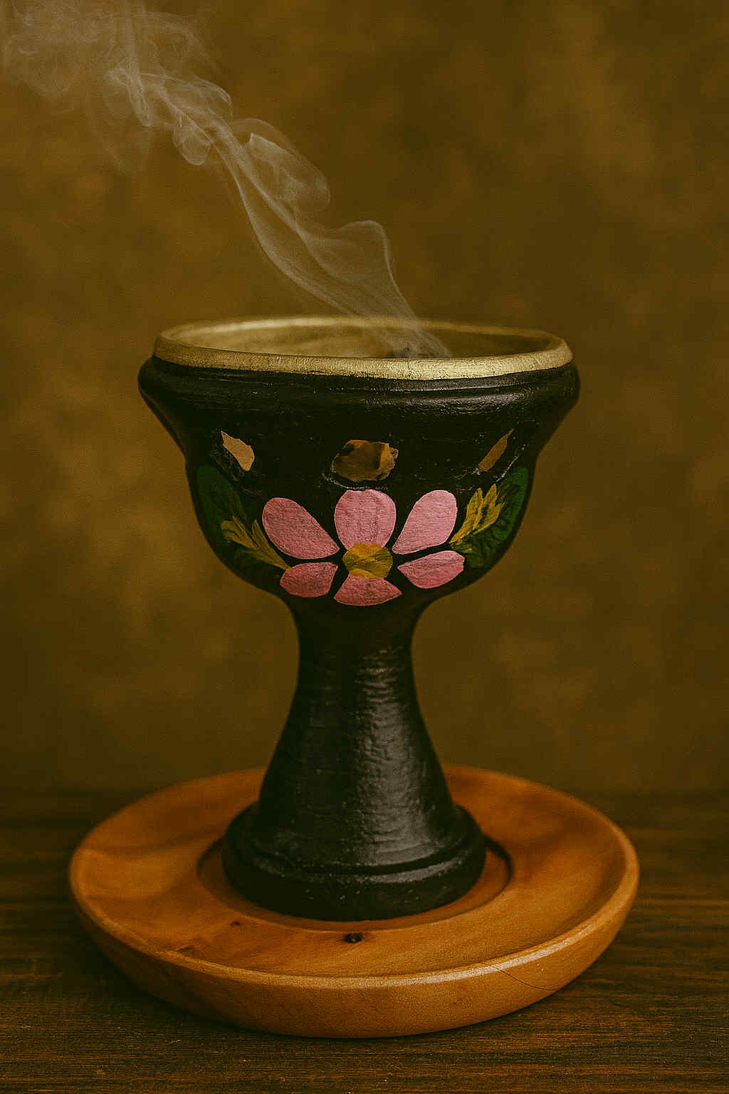 Hand- Painted Clay Incense Burners