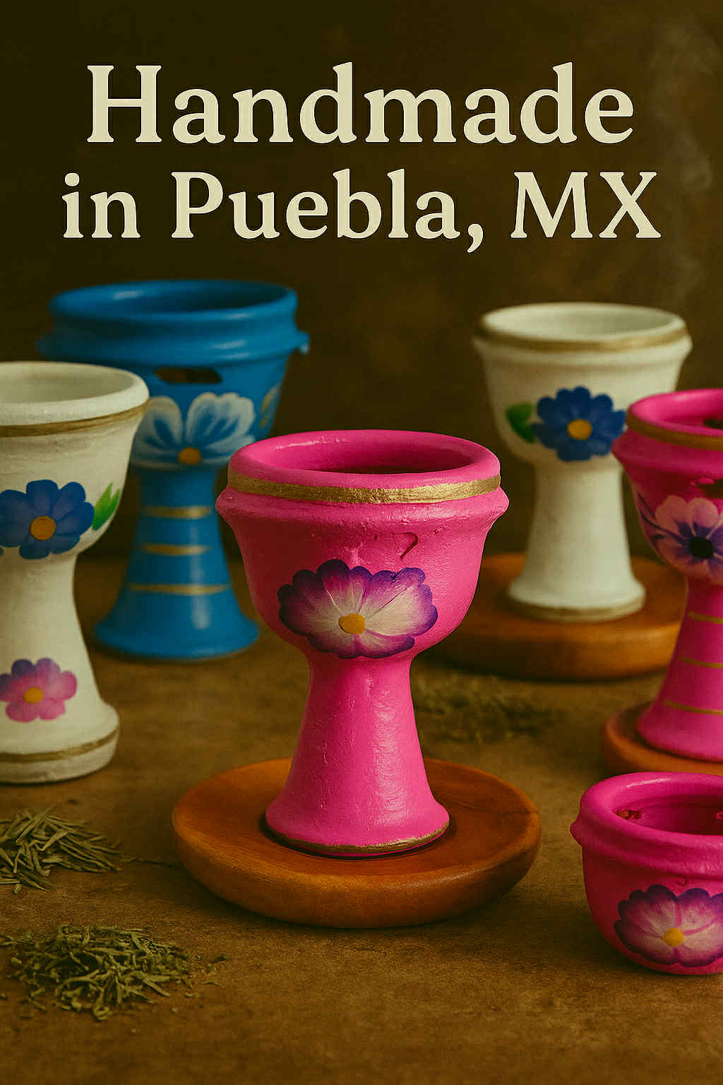 Hand- Painted Clay Incense Burners