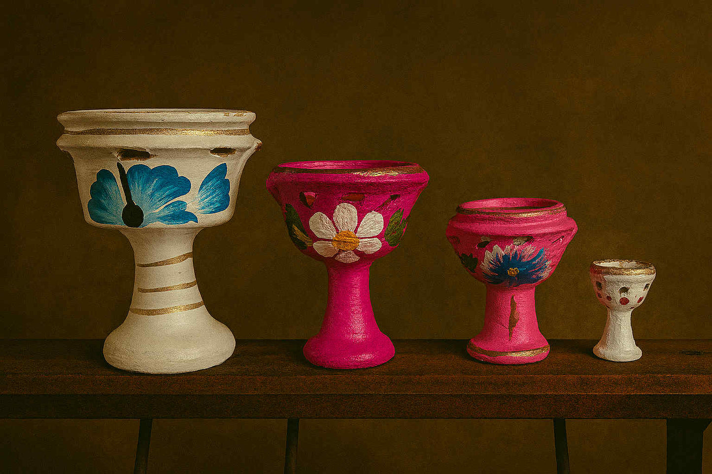 Hand- Painted Clay Incense Burners